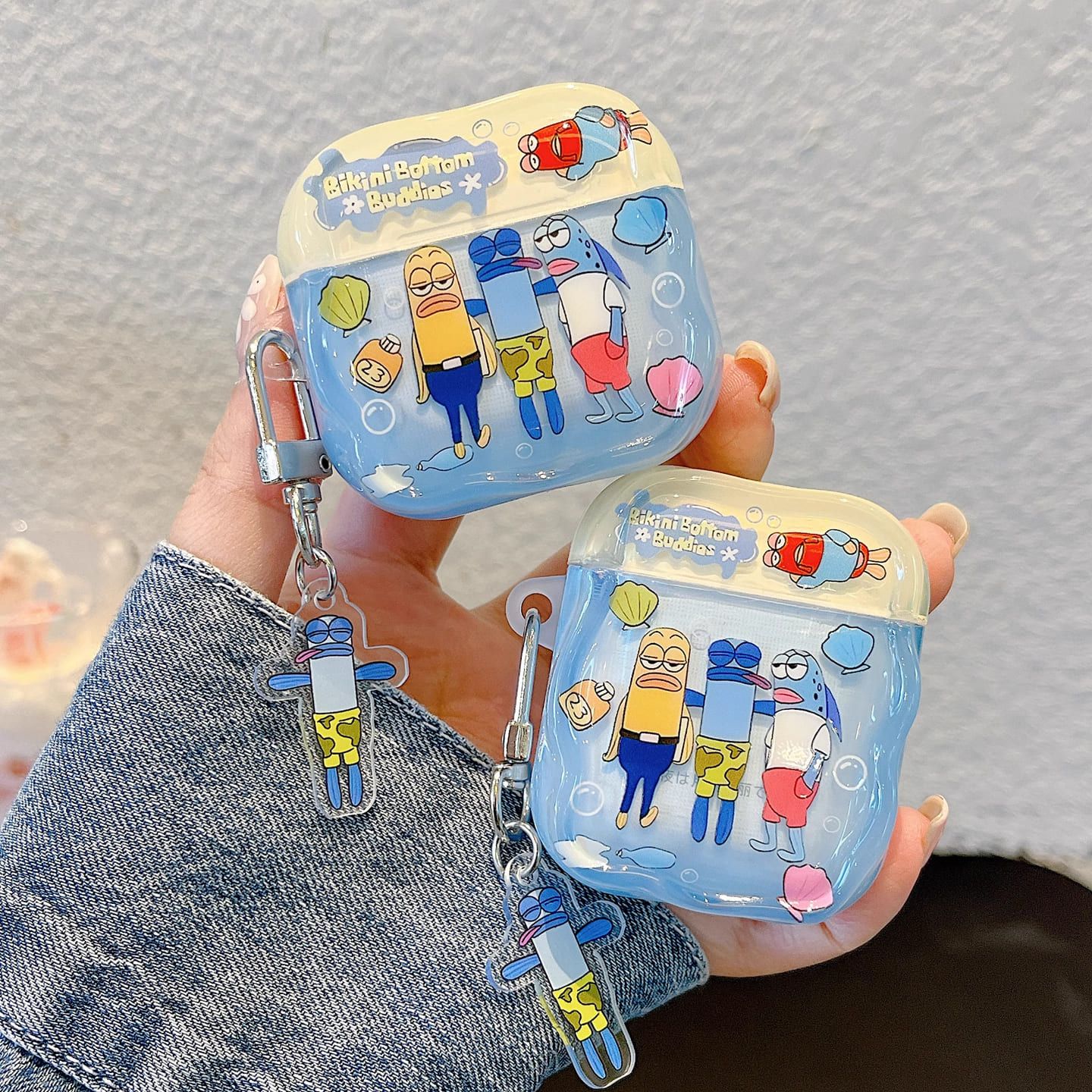 11 p.m. | 趣味卡通 海綿寶寶 比奇堡居民 AirPods保護套