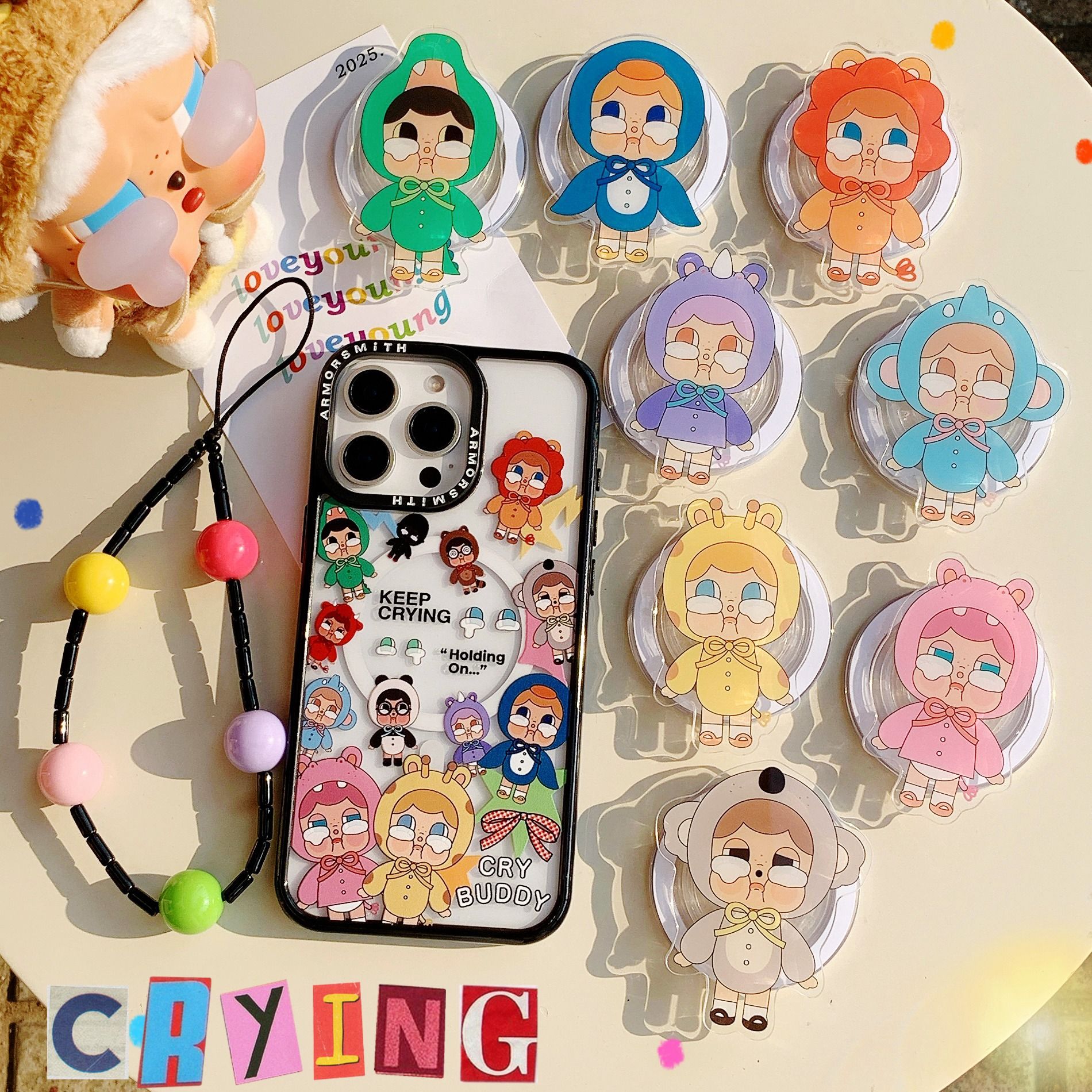 11 p.m.| crybaby哭娃動物園磁吸支架變裝動物防摔iPhone手機殼（11-17/plus/16e/air）