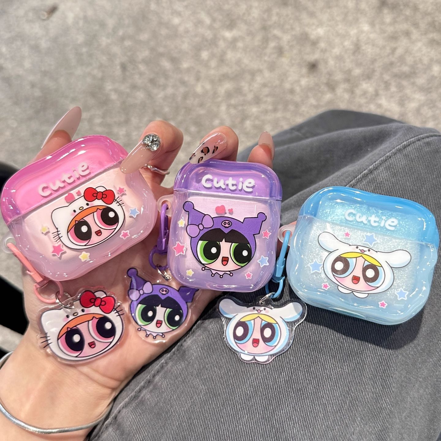 11 p.m. | 萌萌可愛 變裝小女警 凱蒂貓kt貓 庫洛米 飛天小女警 耳機殼 AirPods保護套