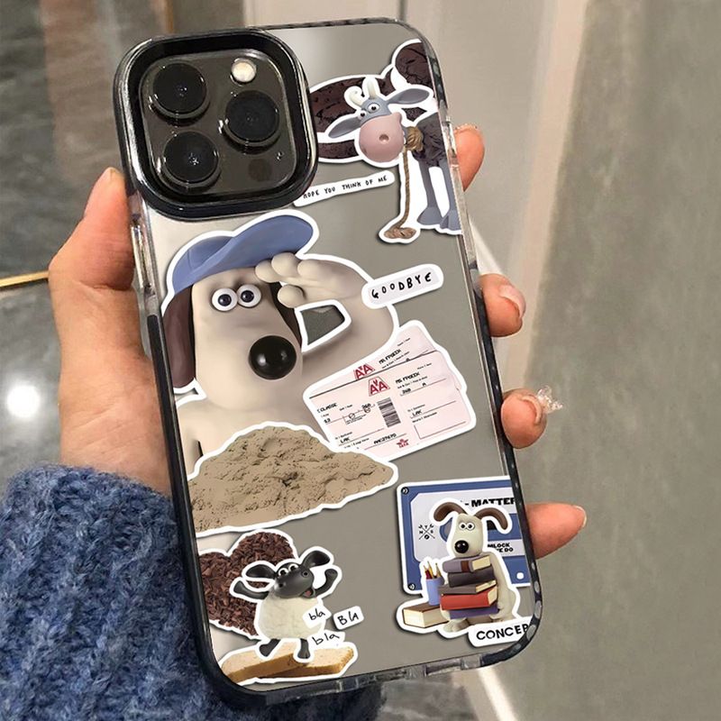 11 p.m.| 多款~卡通掌門狗笑笑羊貼紙插圖iPhone手機殼（11-17/11pro/plus）