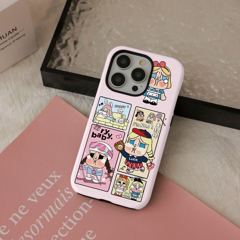 11 p.m.| 可愛漫畫哭娃 滑雪哭娃 二合一磁吸iPhone手機殼（x-17有11pro/plus/16e/air）