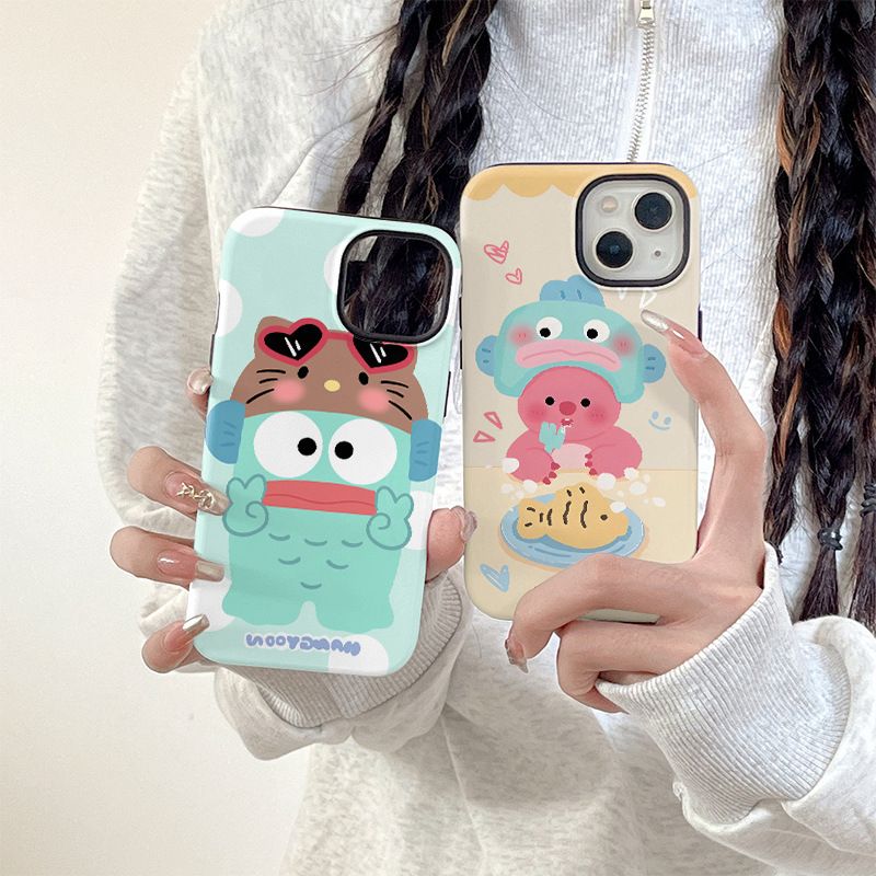 11 p.m.| 卡通可愛 醜魚露比 二合一iPhone手機殼（11-17，有plus/16e/air）