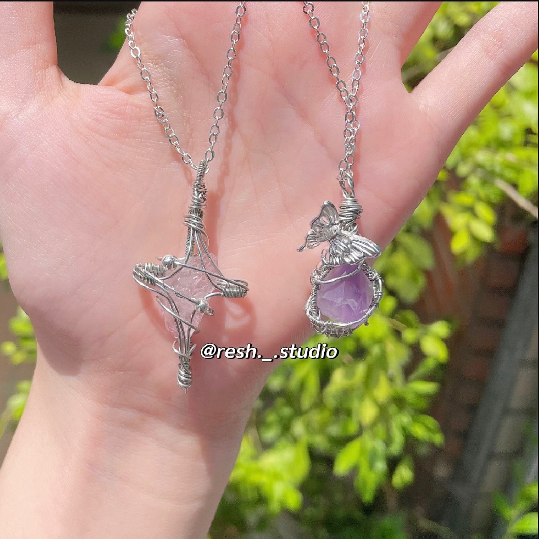 【RESH STUDIO】- 水晶繞線項鍊