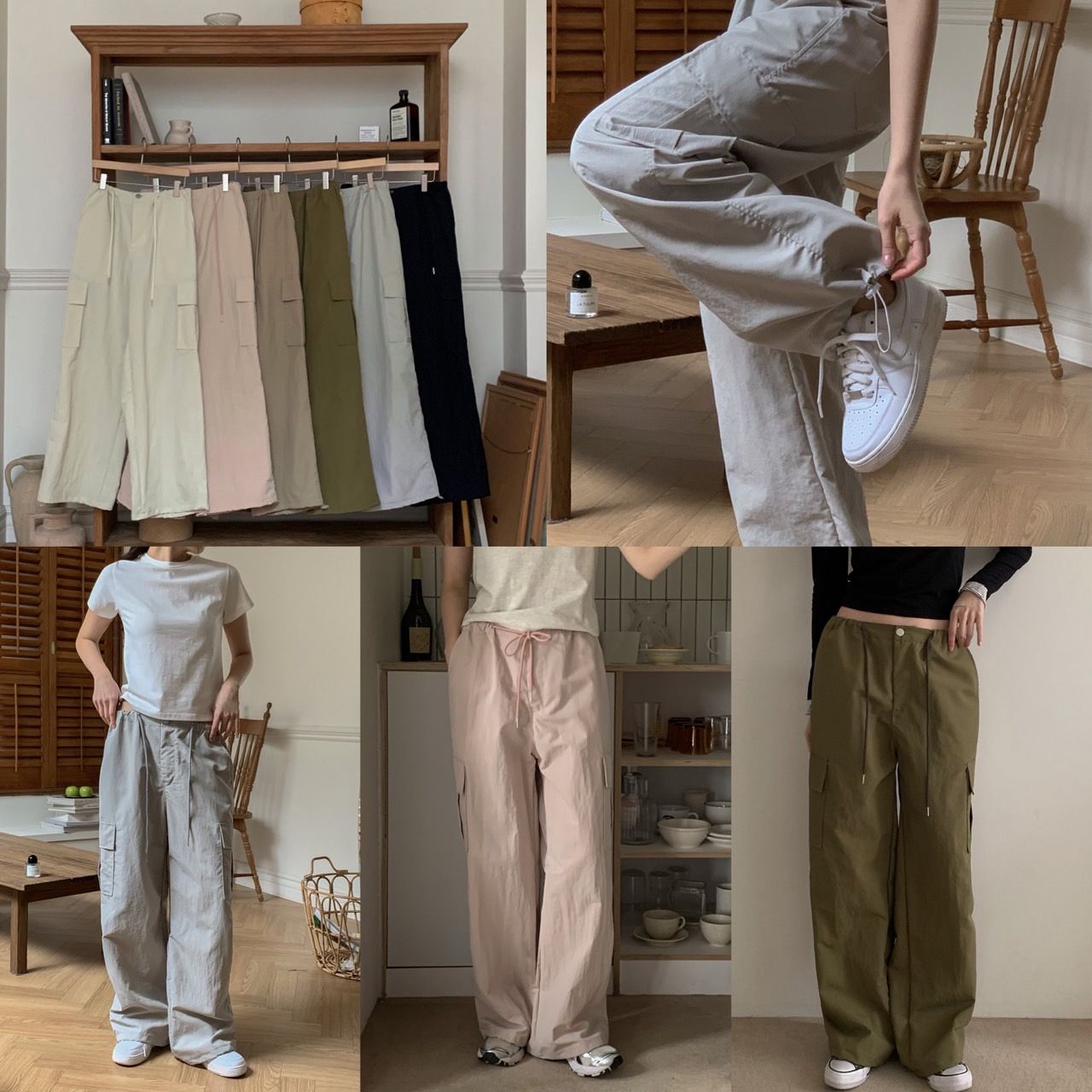 🌸東大門選品🇰🇷 2way縮口工裝褲（可調節）