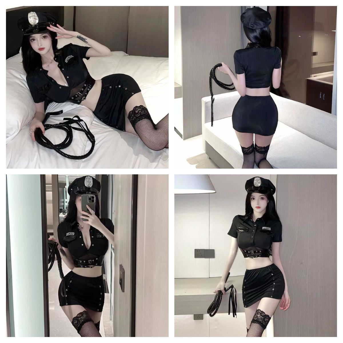 角色扮演包臀裙女警夜店调情套制服诱套装（共2款）5689/5084