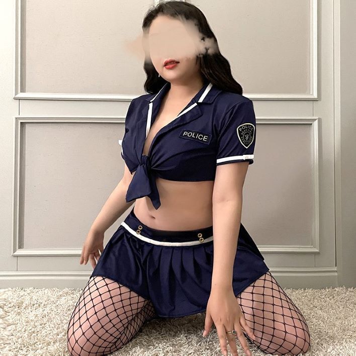 棉花糖女孩+均碼性感女警制服超短百褶裙1205/5440