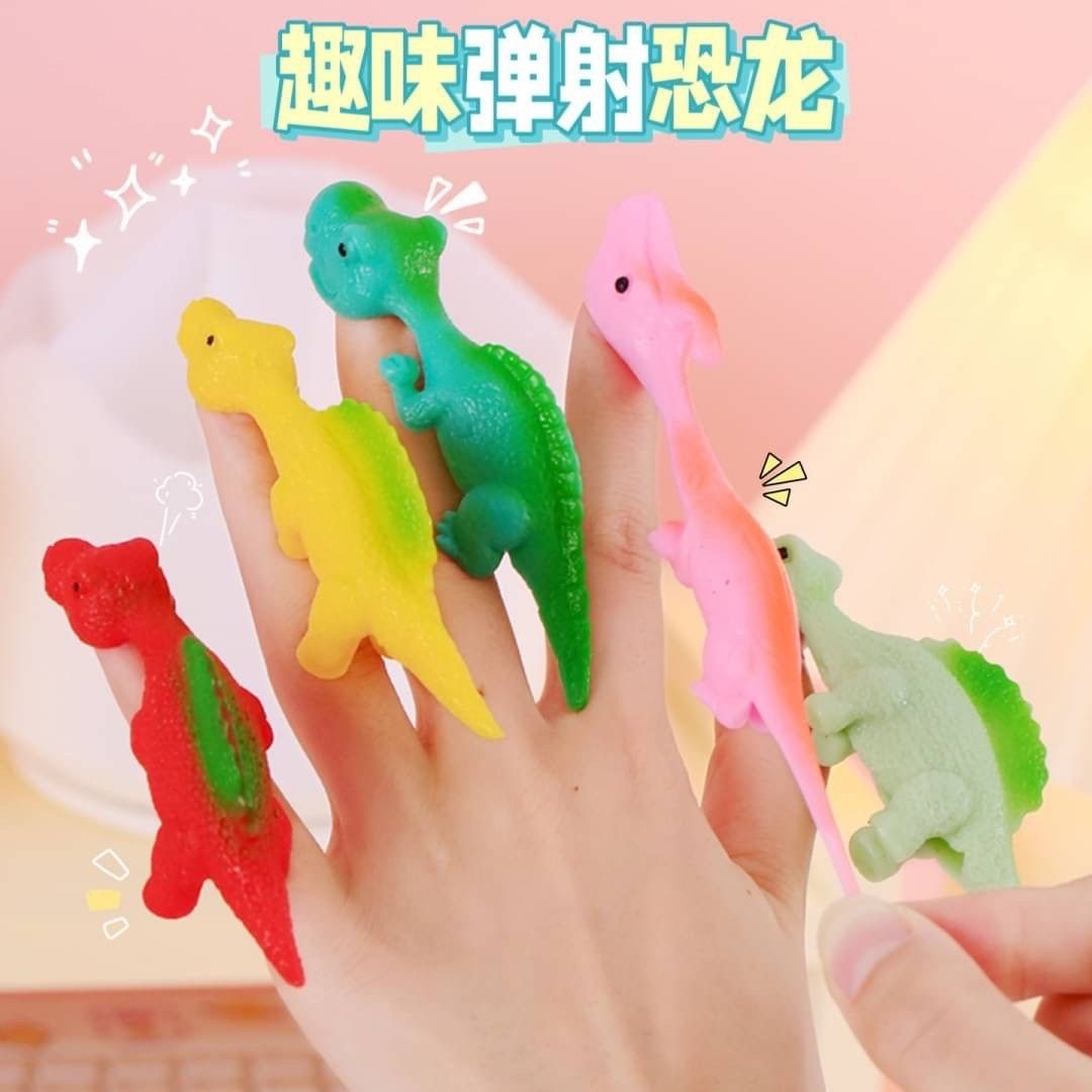 彈射恐龍 趣味玩具手指飛鏢 發射恐龍解壓軟膠