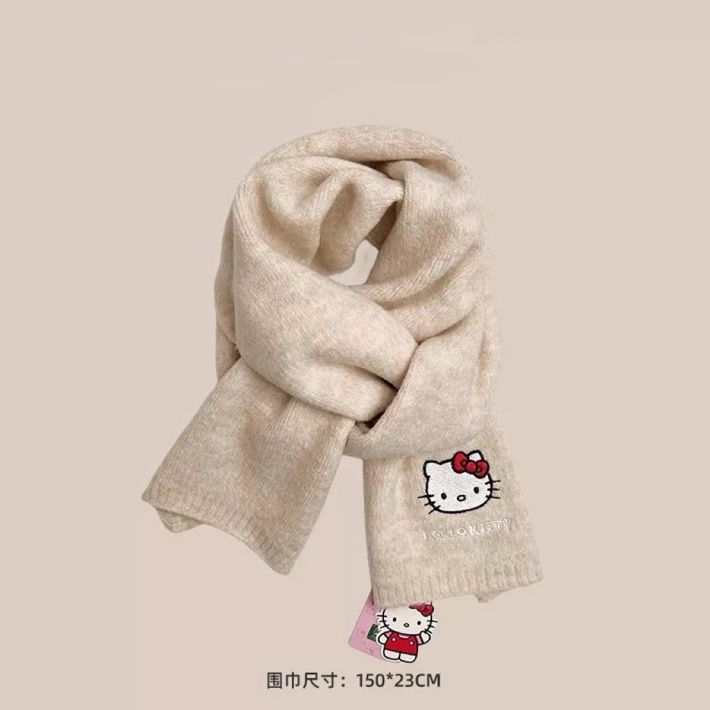 🌟少量現貨🌟hellokitty圍巾-素色百搭保暖圍巾 5color （點擊下滑可看詳細介紹）