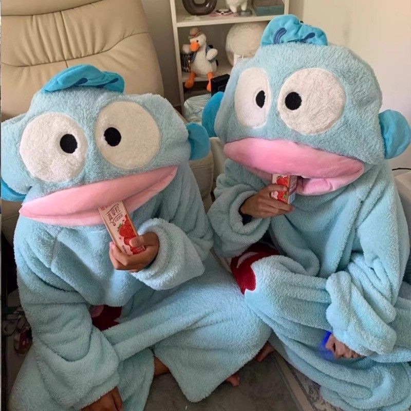 漢頓醜魚法蘭絨睡衣-超舒服又保暖的可愛睡衣