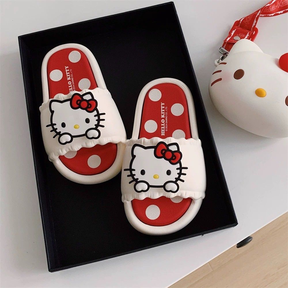 Hellokitty點點拖鞋（正版授權）