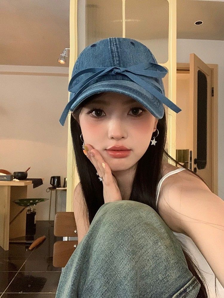 大蝴蝶結綁繩帽子