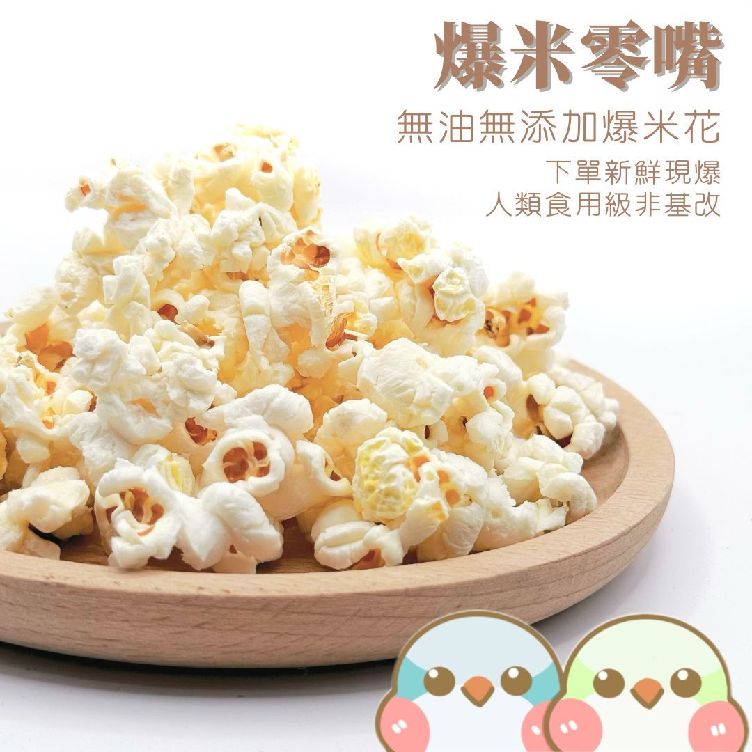 《奶瓜日常》爆米零嘴 - 無油無添加爆米花 下單新鮮現爆 鸚鵡零食 小寵零食