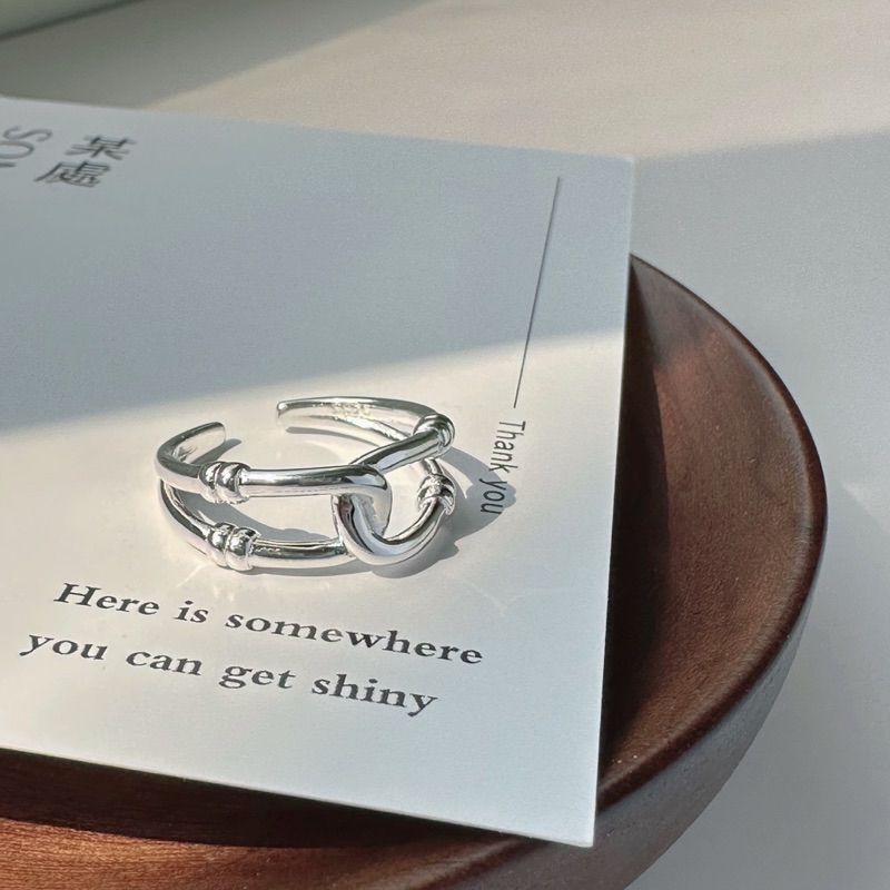 925silver🩶糾纏不清造型開口戒｜點圖片看更多