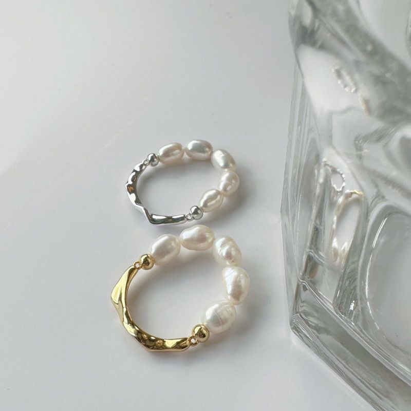 925silver🩶珍珠拼接戒指｜點圖片看更多