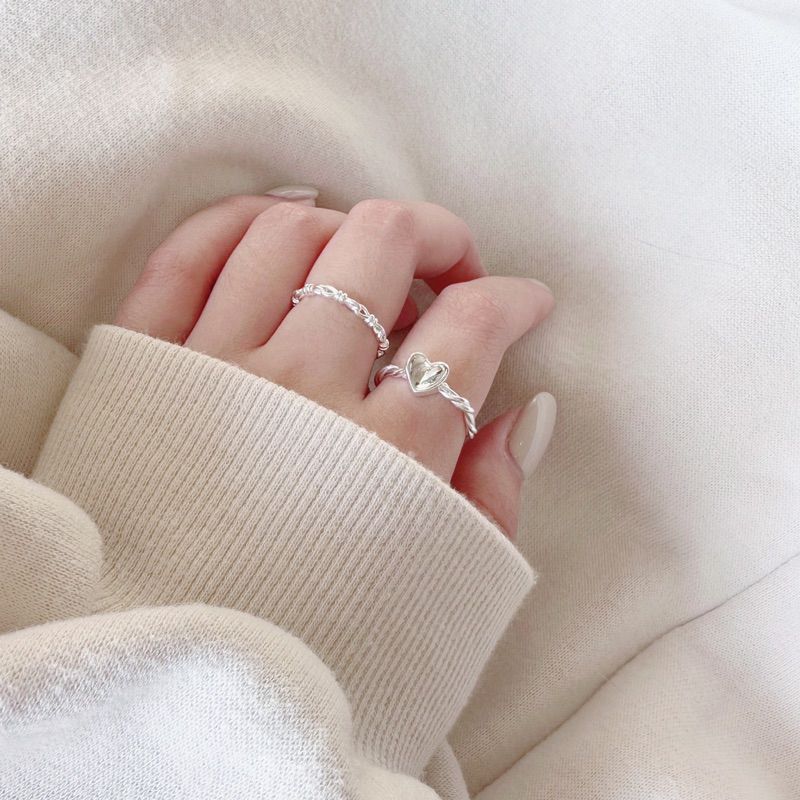 925silver🩶錫箔紙捲捲愛心開口戒｜點圖片看更多