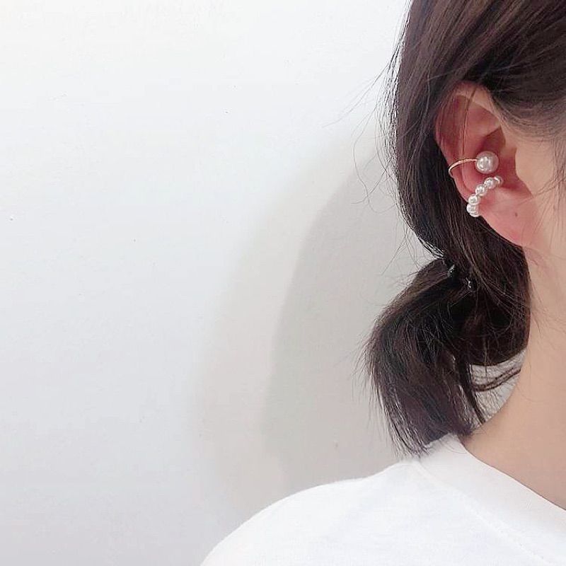 簡約珍珠耳骨夾（三入組）｜點圖片看更多