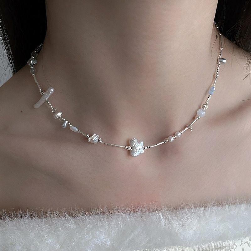 小眾不規則串珠蝴蝶項鍊｜點圖片看更多