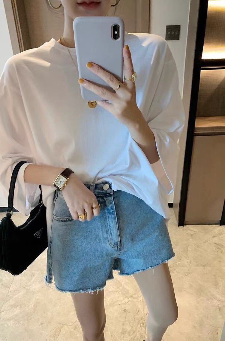 ✔️K59韓版慵懶風寬鬆中長款T