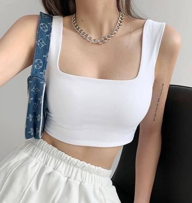 ✔️方領粗肩乳膠小可愛