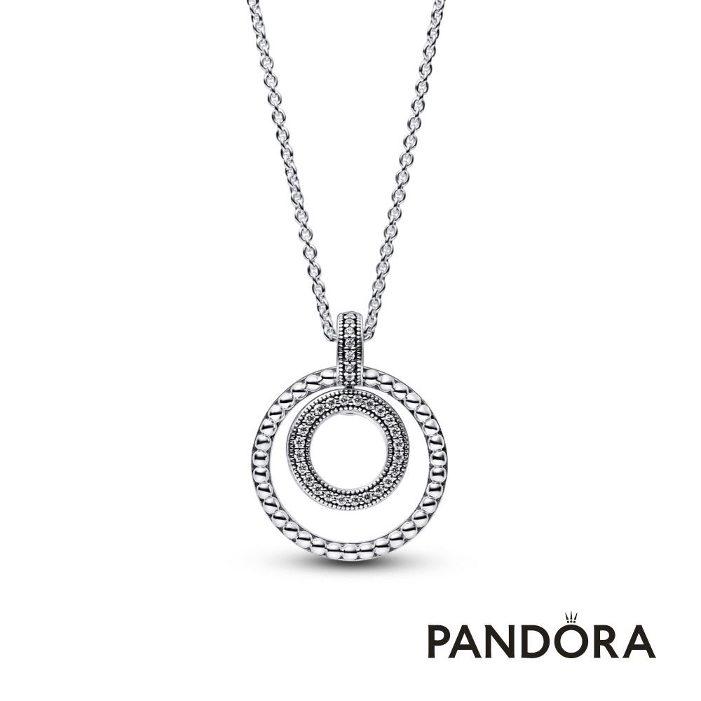 Pandora 寶石圓珠吊墜項鏈