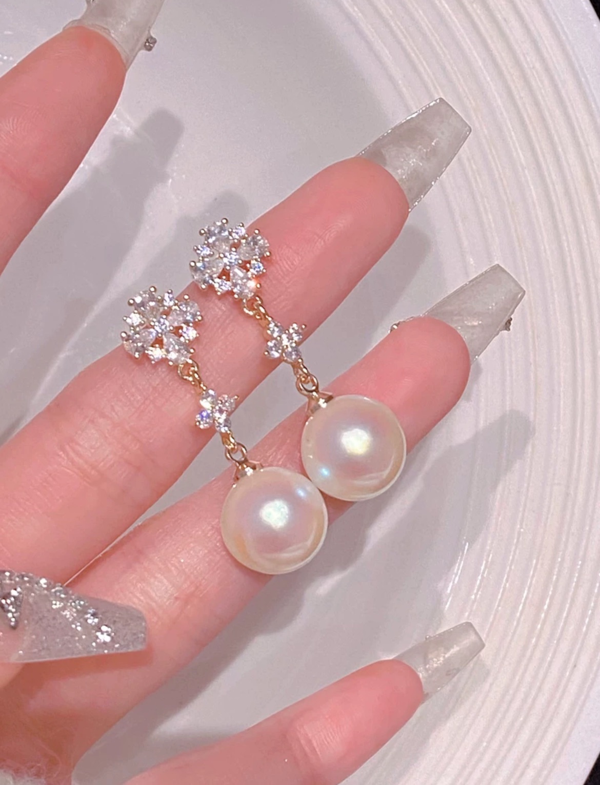 名媛風高級感珍珠耳環