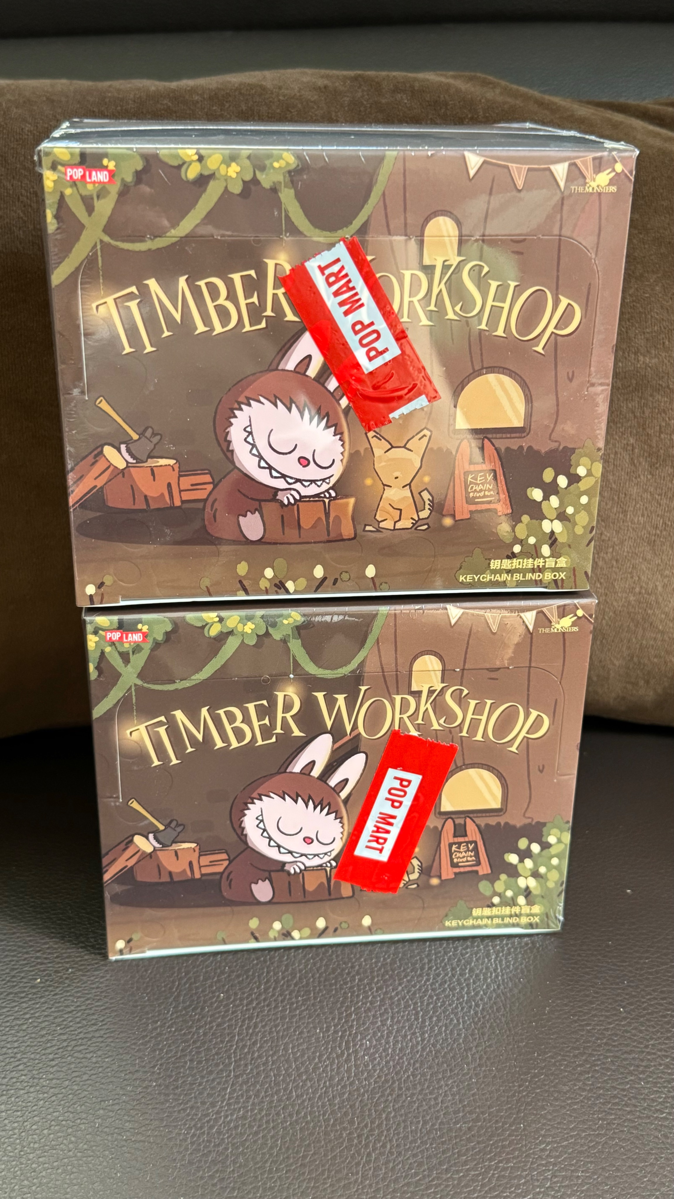 ￼𝗸𝗼𝗶𝗸𝗼𝗶｜現貨 泡泡瑪特樂園限定labubu 木工坊系列鑰匙圈