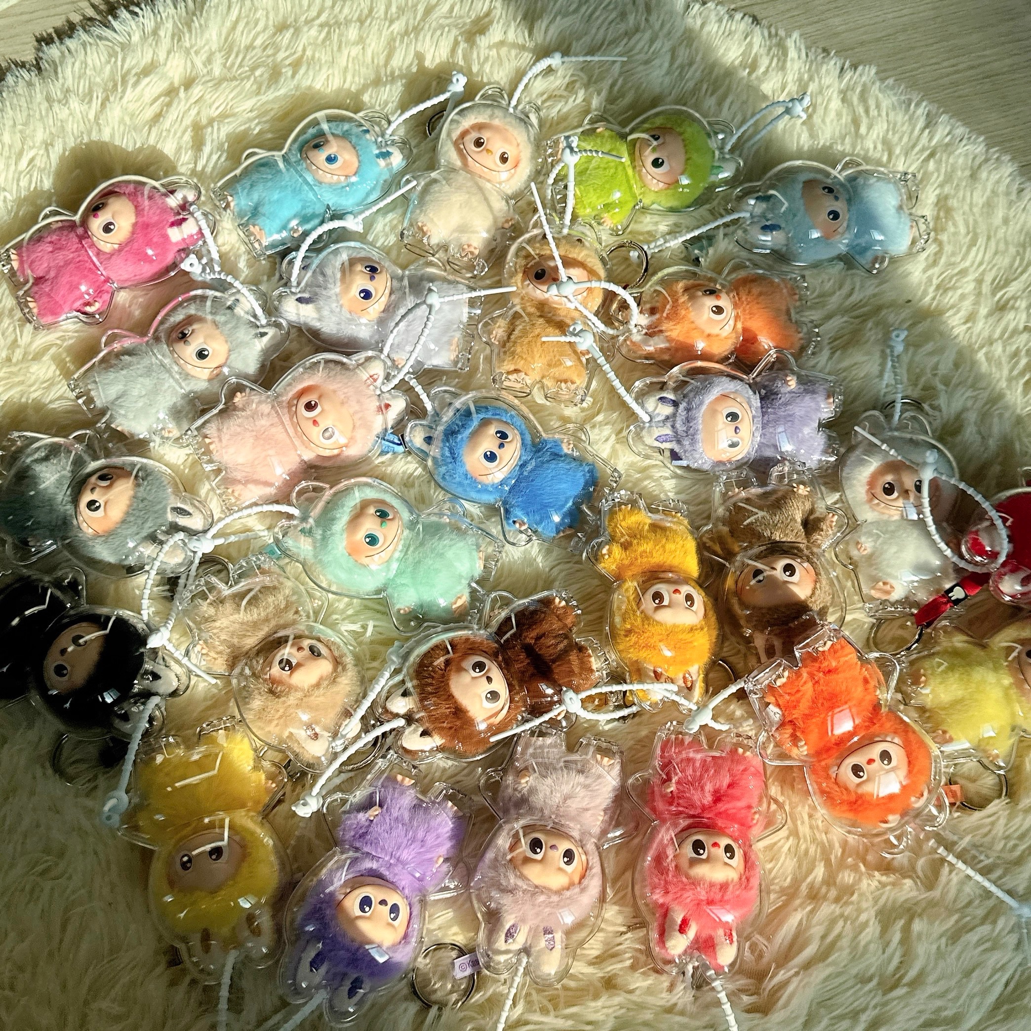 koikoi 部分現貨 ｜ 絨毛糖膠labubu毛絨掛飾 透明保護殼