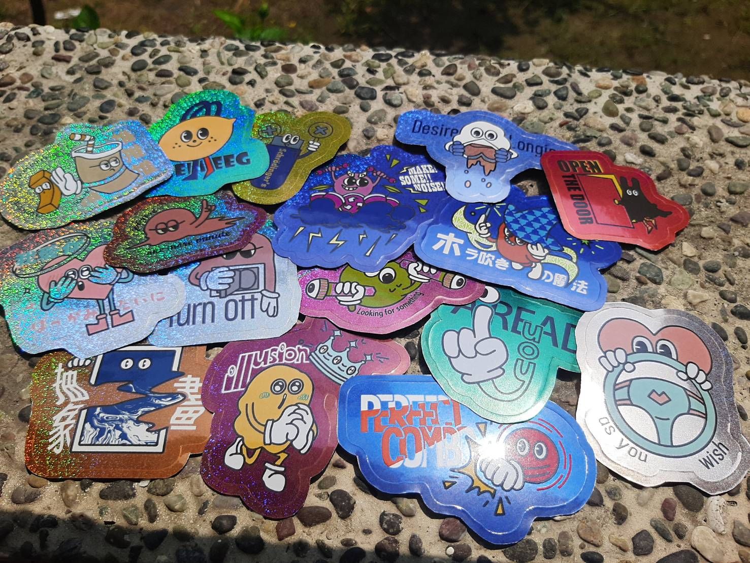 細沙雷射閃閃貼紙(小張)