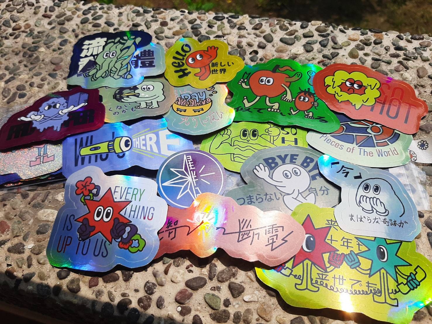 素面雷射閃閃貼紙(小張)