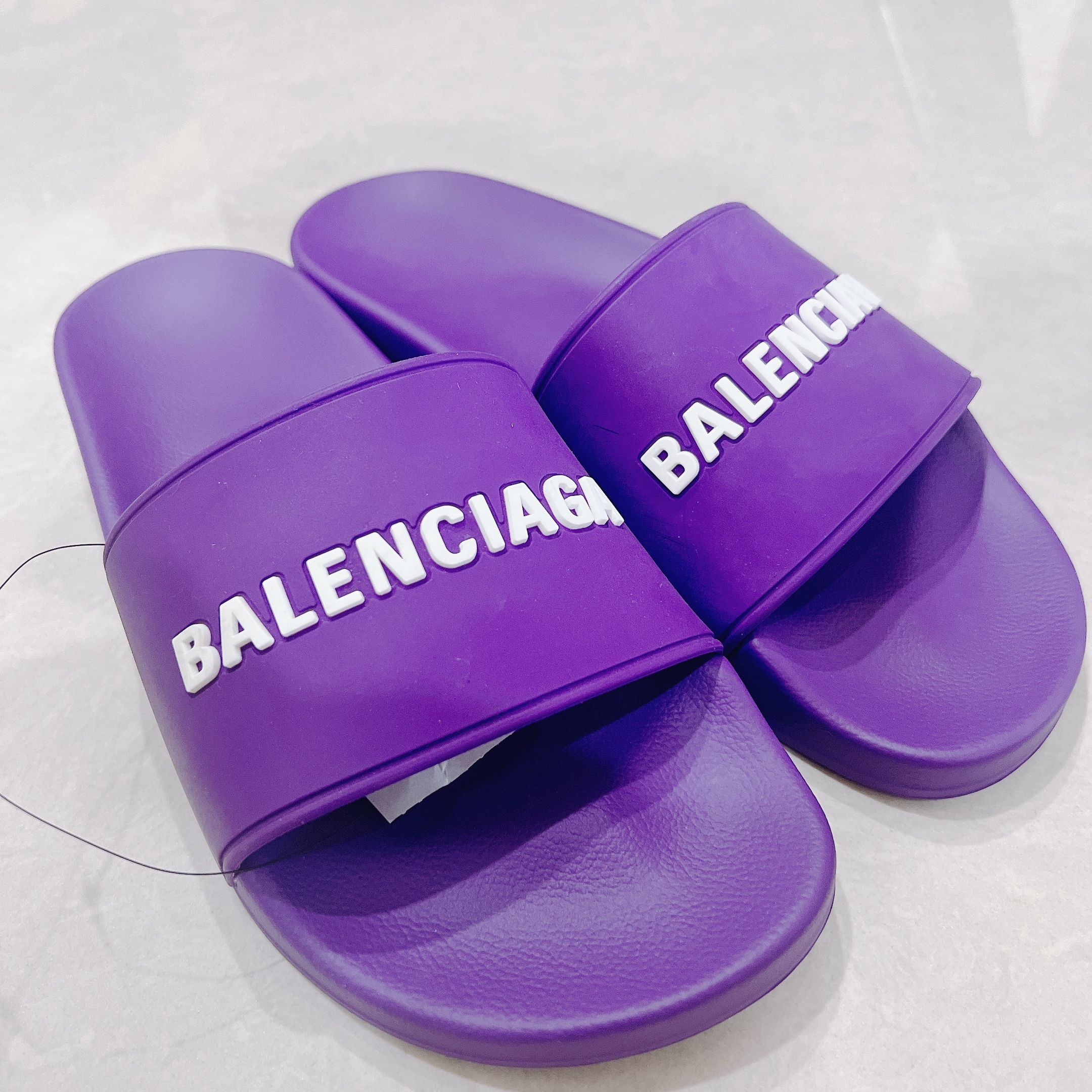 [全新]Balenciaga 紫拖鞋