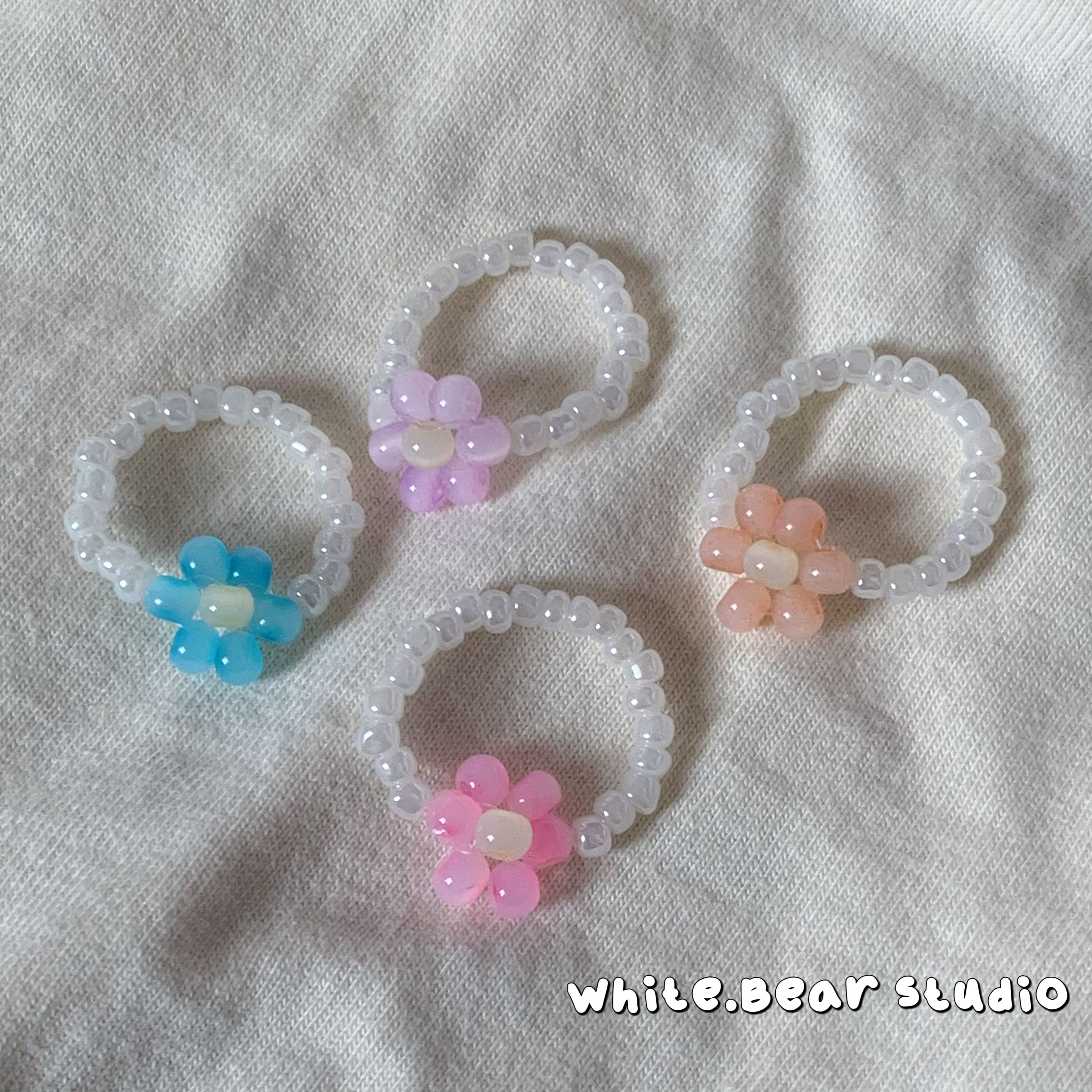 ￼T!NG | 貓眼大花串珠戒指 | 4mm專區