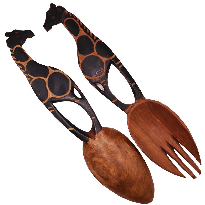 木雕裝飾叉匙組（非食用）