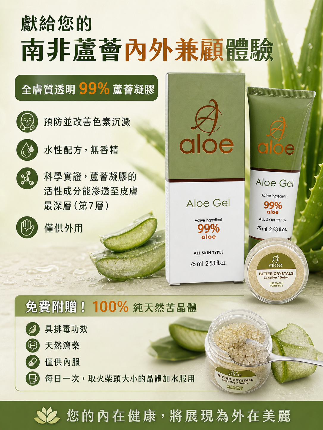 A Aloe蘆薈凝膠-75ml-3盒/組