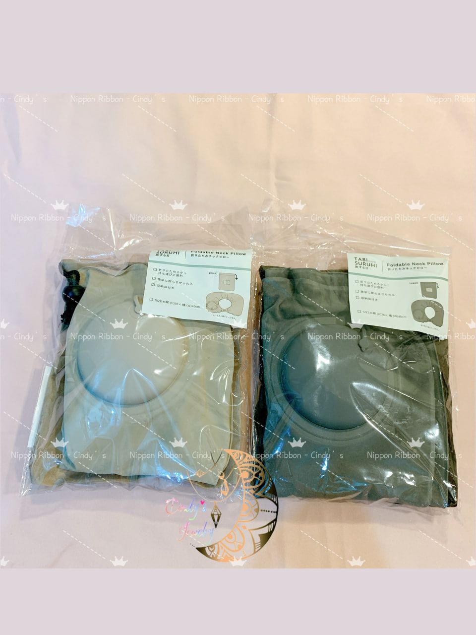 【現貨日本帶回】全新 正版 3COINS 便攜收納 按壓式 頸枕 附同色系收納袋 CP值超高 超方便