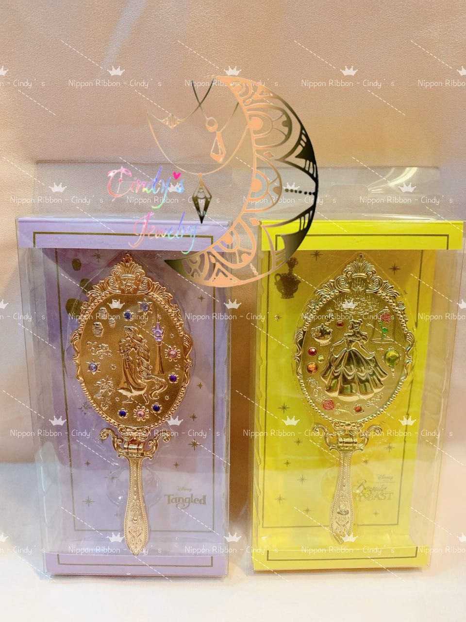 【現貨日本帶回】🎌全新正版現貨 迪士尼Disney 美女與野獸 魔髮奇緣 長髮公主樂佩 兩用手持鏡摺疊鏡 日本販售限定