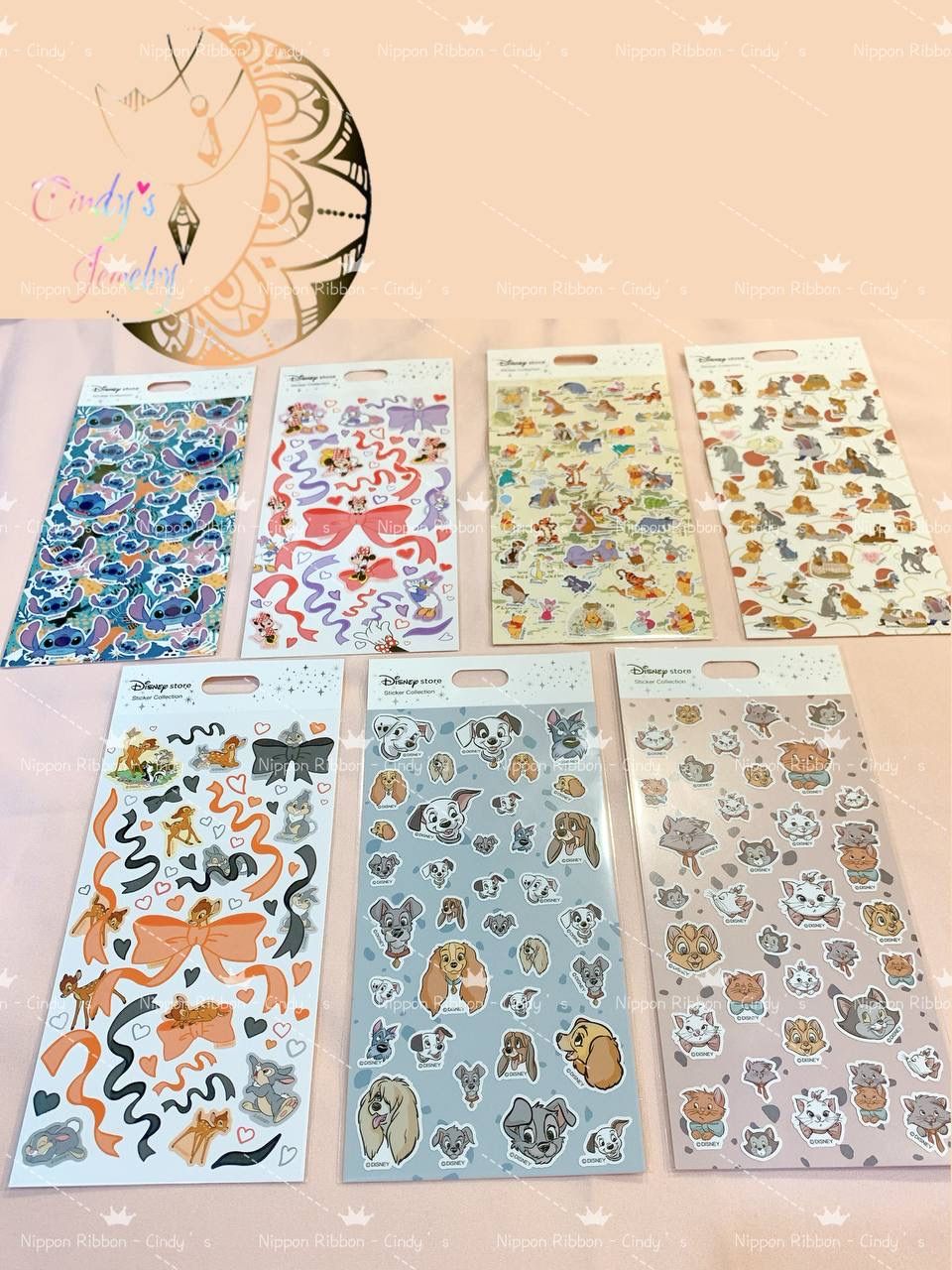【現貨日本帶回】🎌全新正版現貨 迪士尼Disney 日製貼紙 米妮 維尼 小姐與流氓 小鹿斑比 狗系列 貓系列 史迪奇