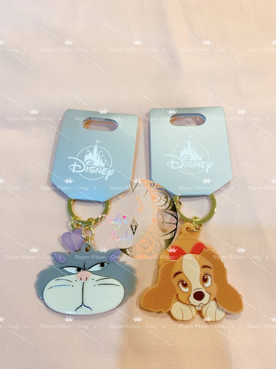 【現貨日本帶回】🎌全新正版現貨 迪士尼Disney 塑膠吊飾鑰匙圈 灰姑娘 路西法 小姐與流氓 小姐狗