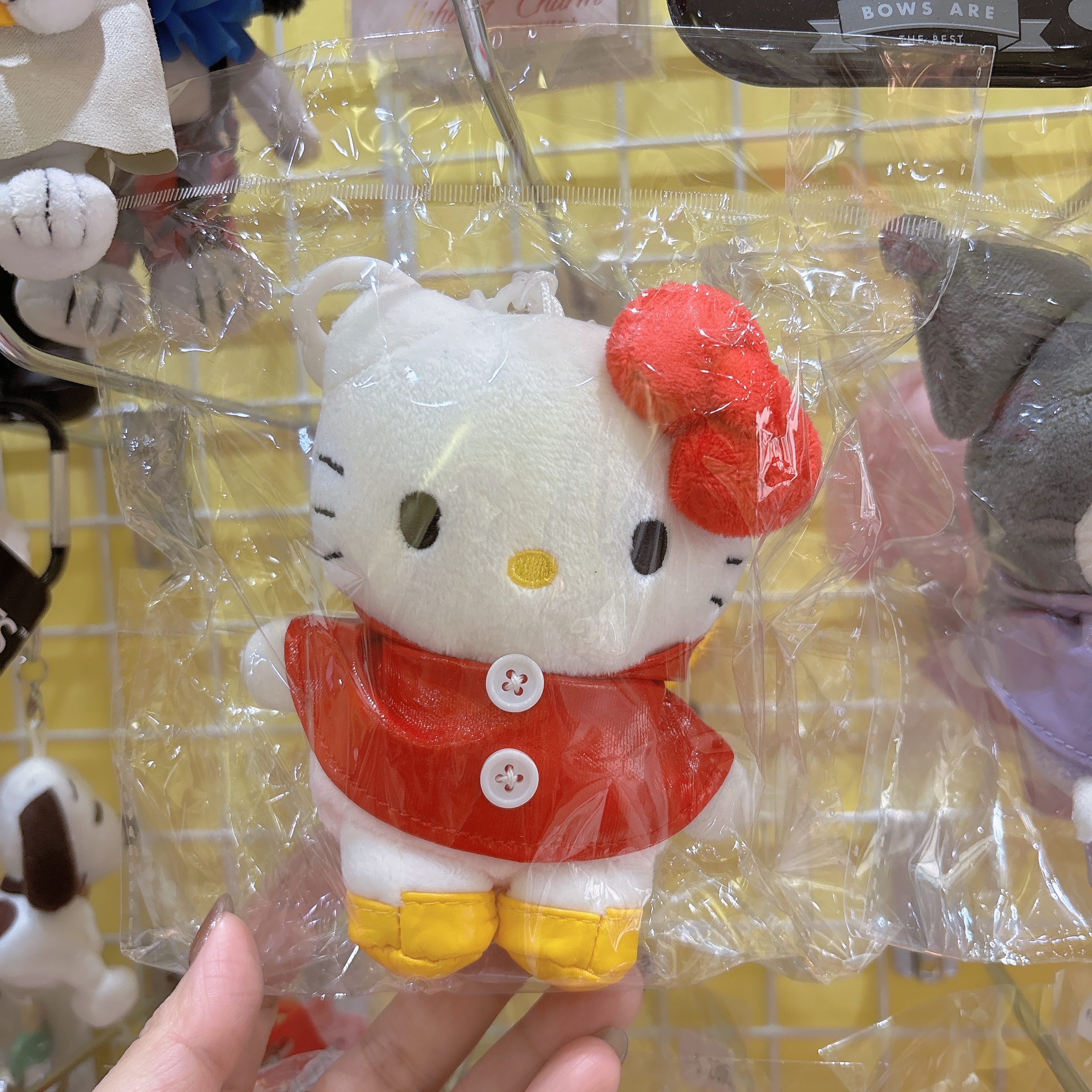 韓國限定 雨衣三麗鷗吊飾娃娃