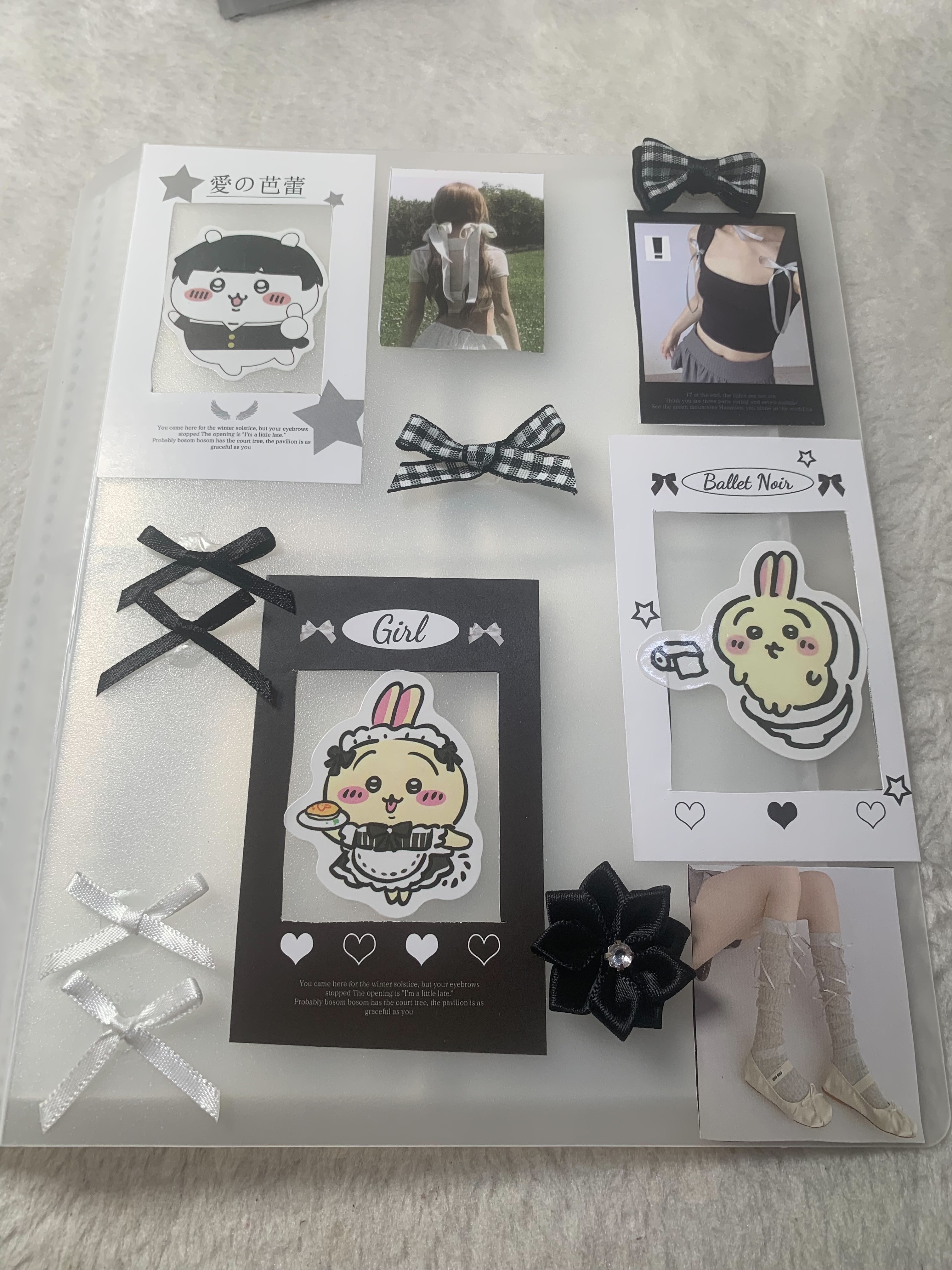 自製芭蕾風四宮格卡冊+內頁20張