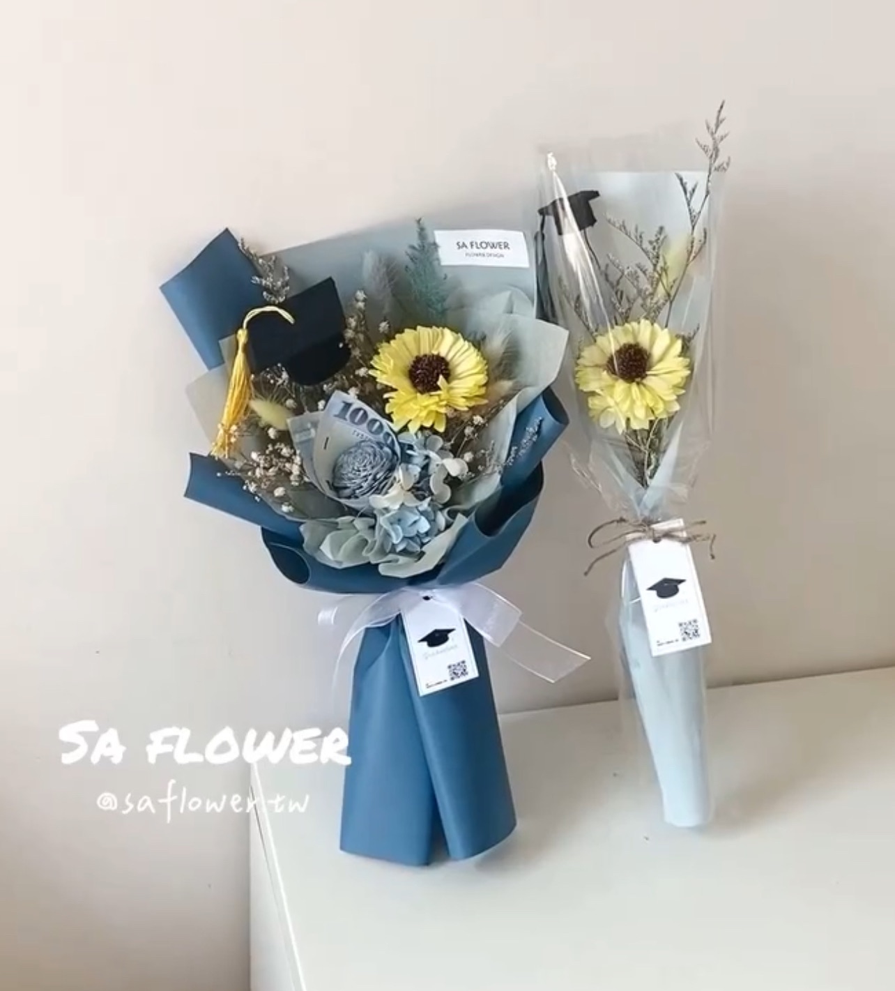 k. 畢業精緻藍花束