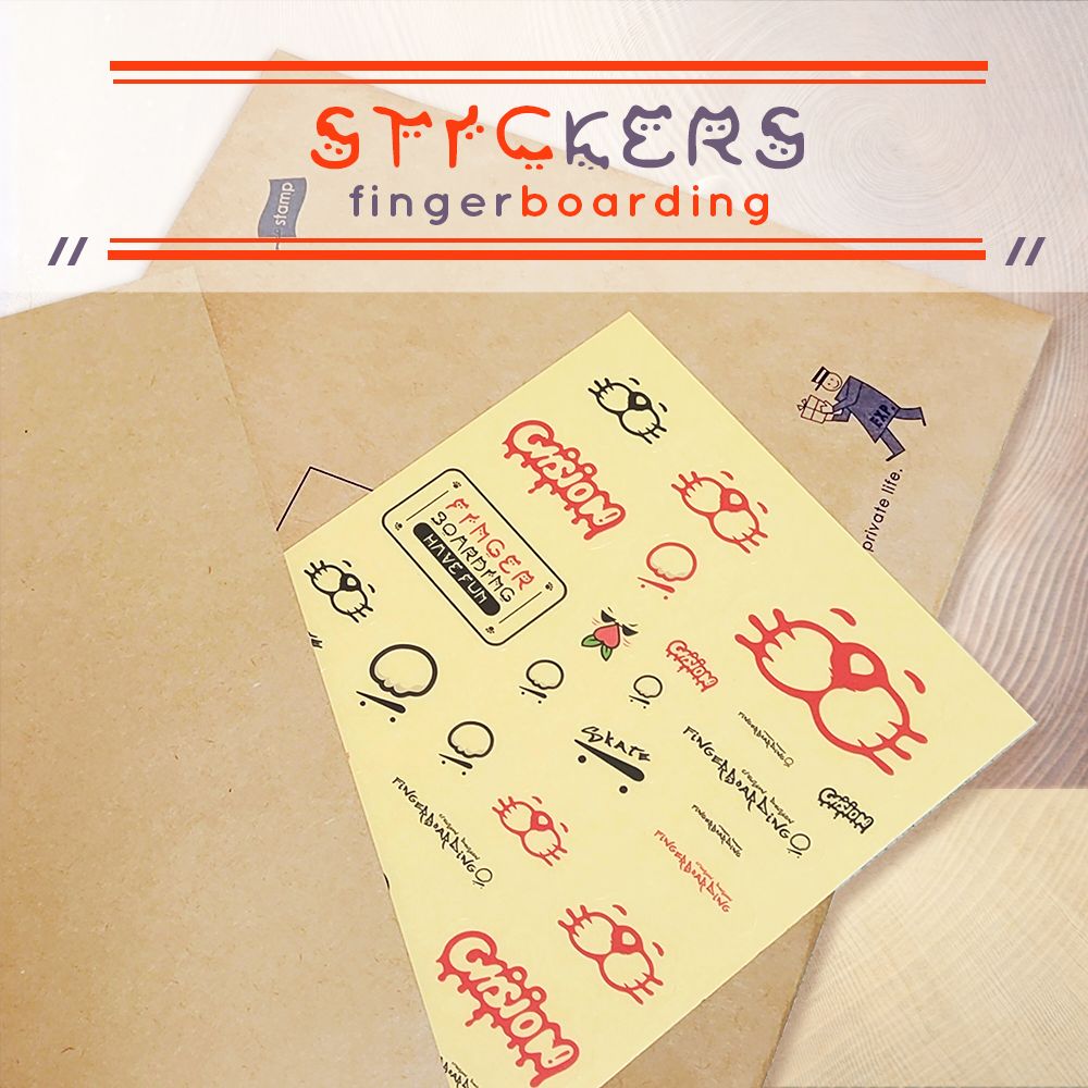 ✦ JC/VISION 澄視喵｜玩心的探險家 ✦｜手指滑板貼紙｜文創設計｜搗蛋療癒系