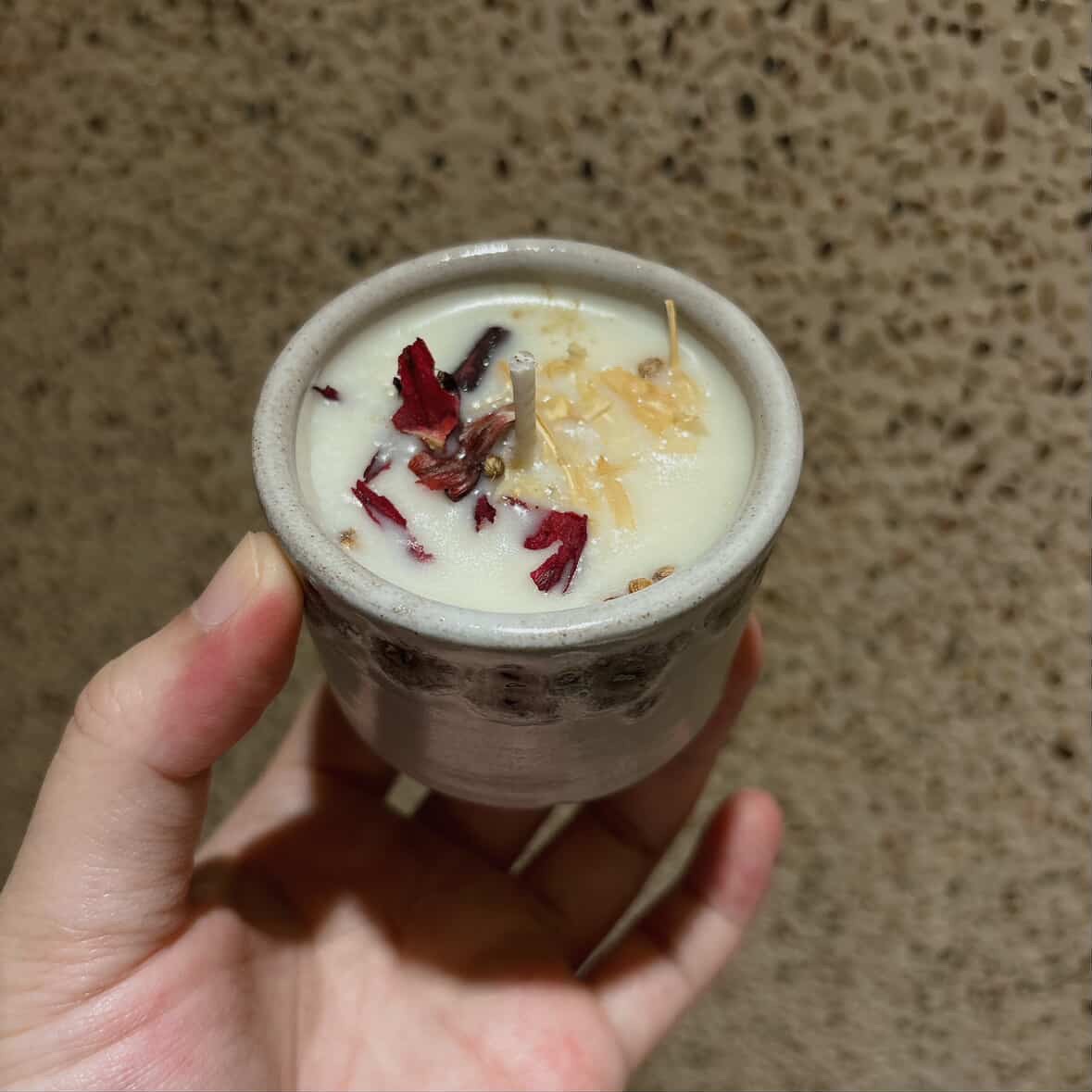 僅限IG有購得的人客下單▾ 醜肥皂x拾光藏香｜#吉祥月秋分 藥藏之輪－精油花精藥草燭｜陶杯燭