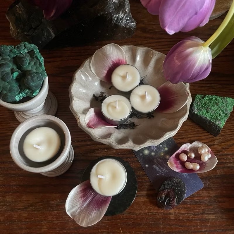 醜肥皂手工精油茶燭｜藍蓮花 茶燭