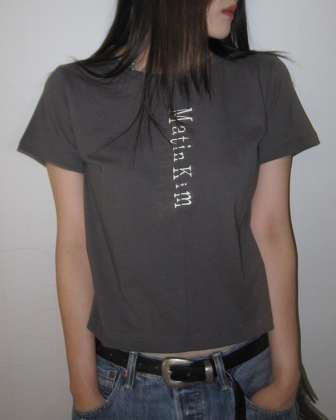 MATIN KIM MATIN PINTUCK CROP TOP IN