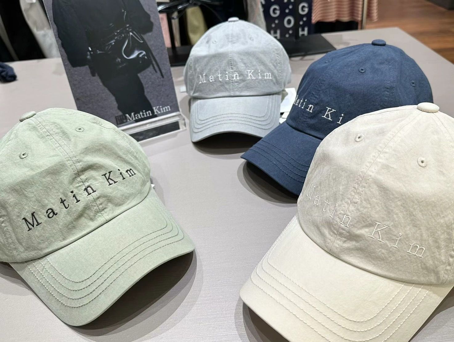 MATIN KIM MATIN TYPO BALL CAP IN