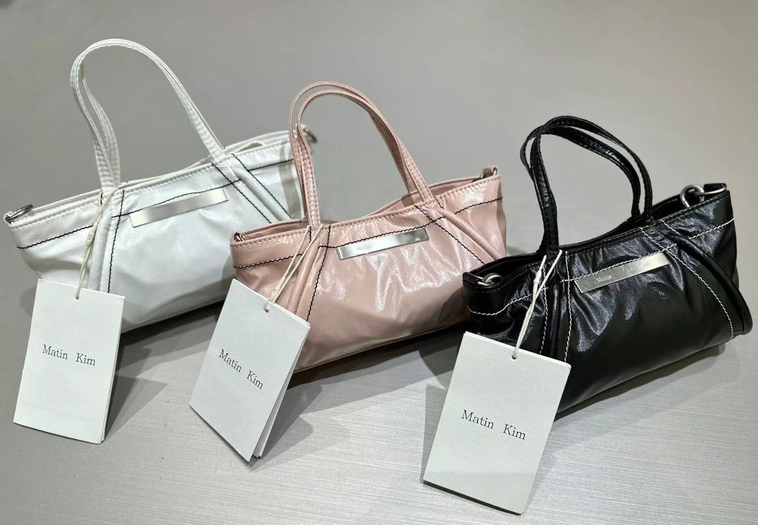 MATIN KIM MINI COATING TOTE BAG IN