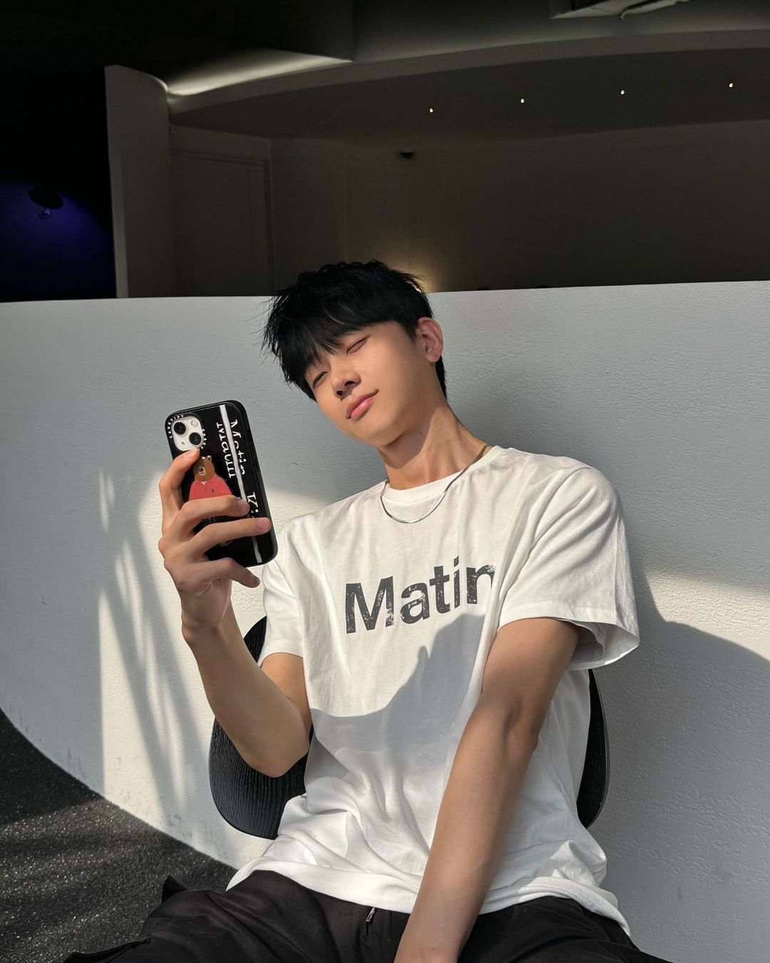 MATIN KIM VINTAGE BIG LOGO SLIM TOP FOR MEN