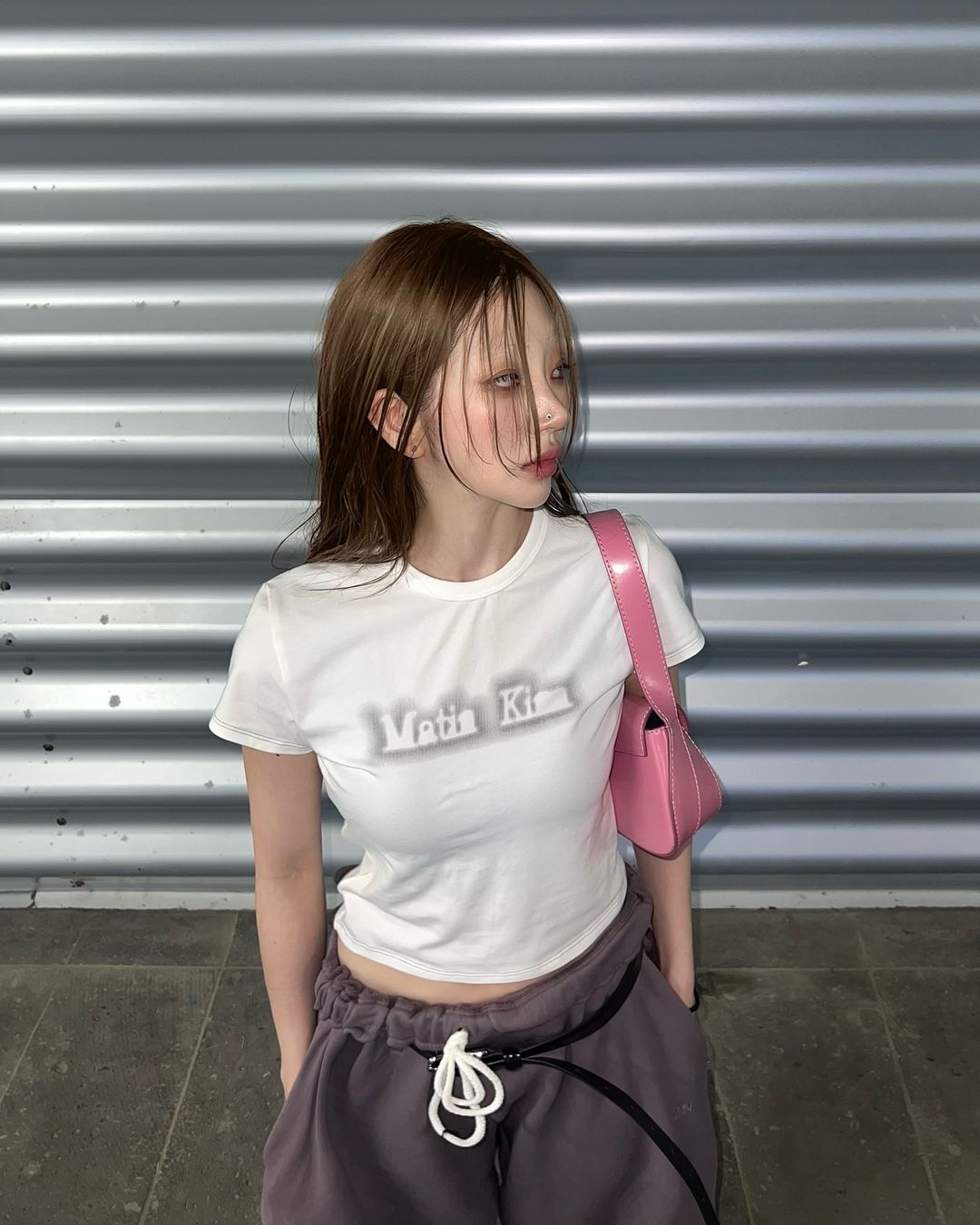 MATIN KIM MATIN SHADE LOGO CROP TOP IN
