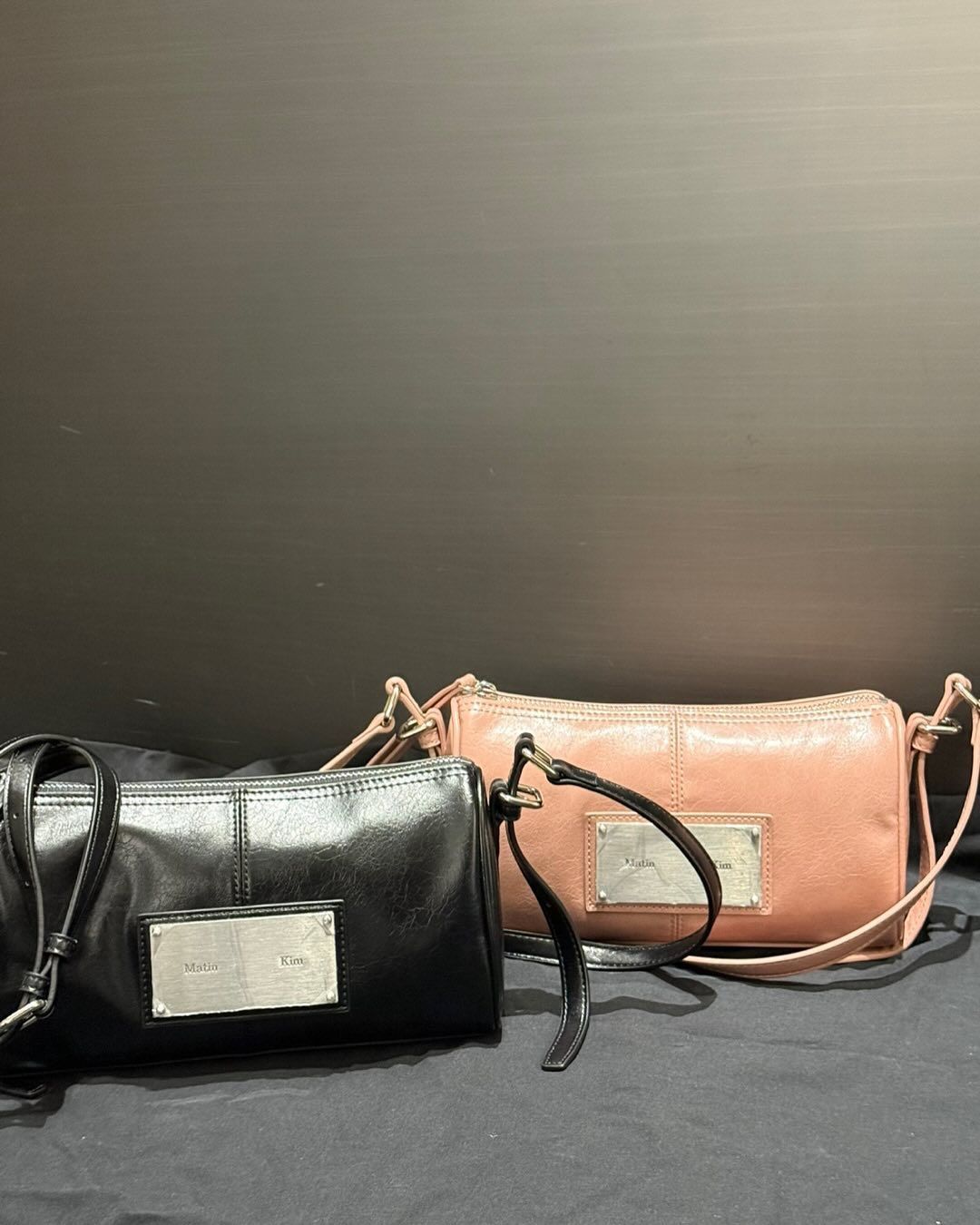 MATIN KIM BUCKLE STRAP TWO WAY MINI BAG IN