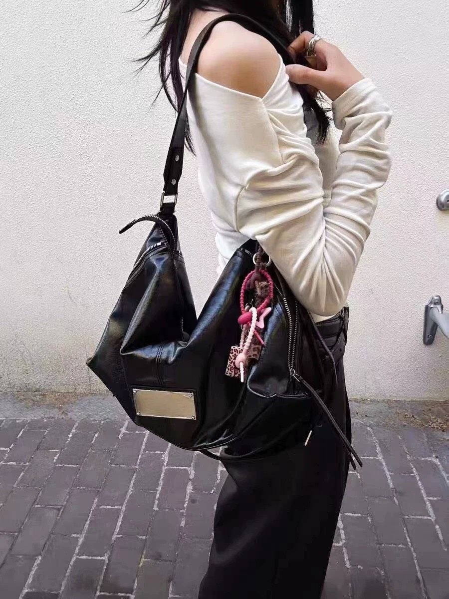 MATIN KIM SIDE ZIPPER TWO WAY BAG/SIDE ZIPPER SHOULDLER